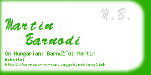 martin barnodi business card